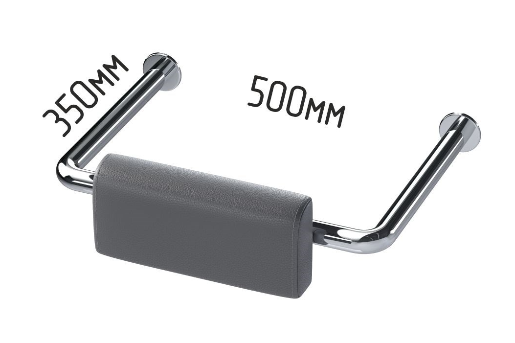 Поручень-опора с подушкой для инвалидов в санитарно-гигиенические комнаты