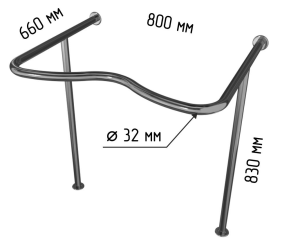Поручень для раковины с выемкой для раковины