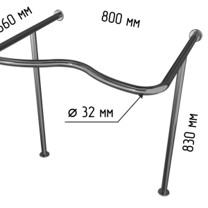 Поручень для раковины с выемкой для раковины