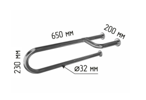 Поручень для раковины трехопорный универсальный 650мм