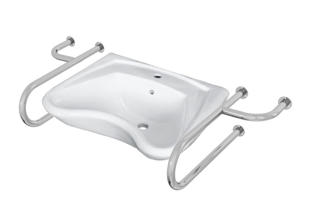 Поручень для раковины трехопорный универсальный 650мм — изображение 2