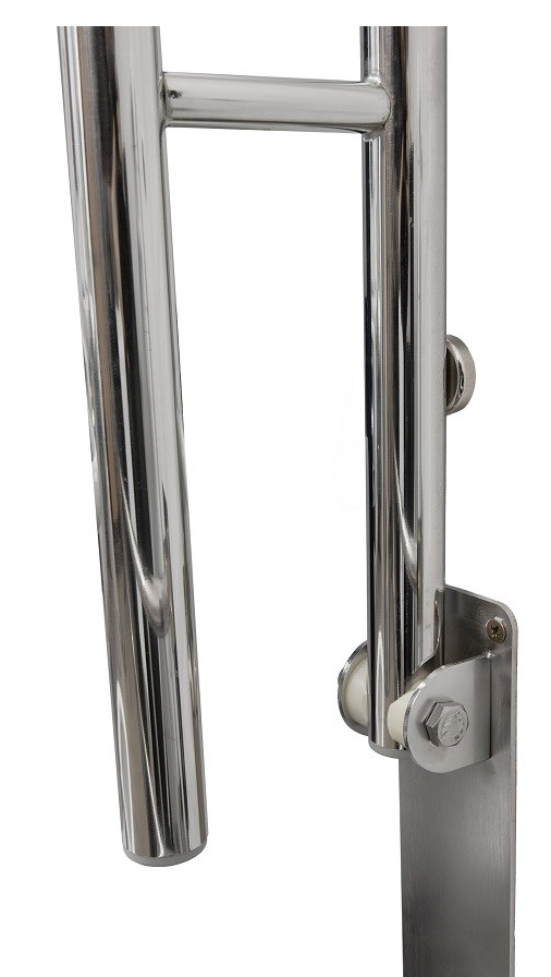 Поручень откидной для унитаза для инвалидов настенный откидной с опорой к полу 625х750 d32 — изображение 5