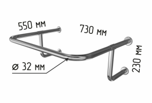 Поручень для раковины настенного крепления 550х730х230 мм