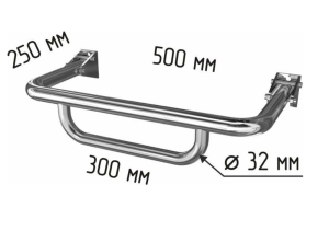 Поручень-опора для спины откидная в санитарно-гигиенические комнаты