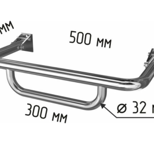 Поручень-опора для спины откидная в санитарно-гигиенические комнаты