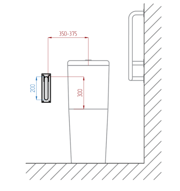 Поручни для инвалидов откидной с бумагодержателем — изображение 6