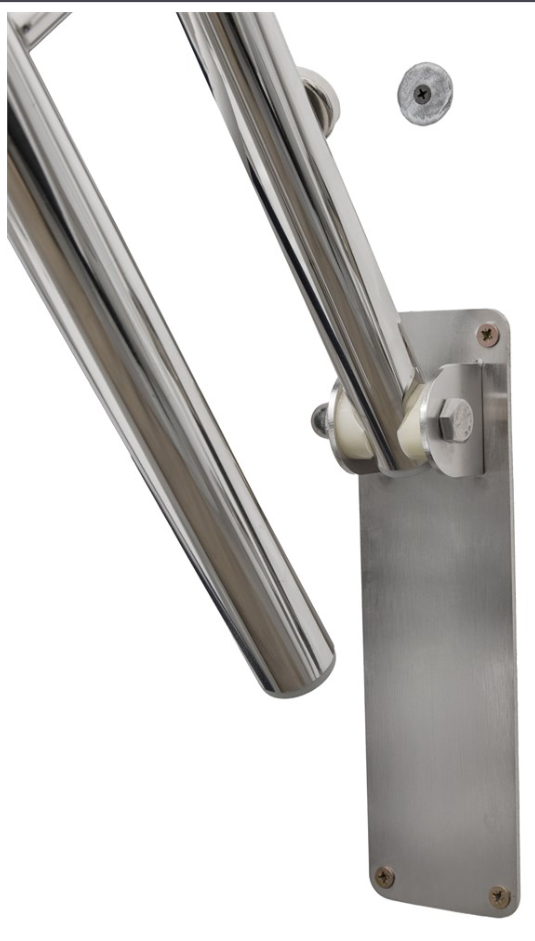 Поручень для унитаза для инвалидов напольный опорный П-Поручень для туалета настенный откидной с фиксатором без бумагодержателя — изображение 5