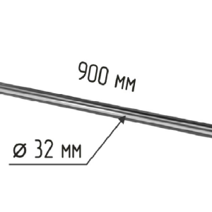 Поручень опорный для раковины (для ванной) прямой настенный из нержавеющей стали 900мм Ø 32