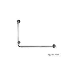Поручень для инвалидов для ванны и душа настенный Г-образный 350х650мм - Левый