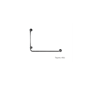 Поручень для инвалидов для ванны и душа настенный Г-образный 450х850мм - Левый