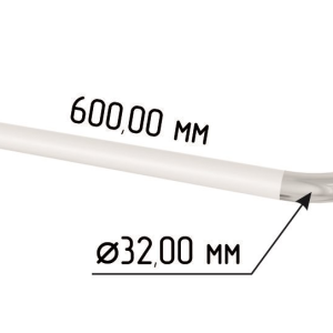 Поручень для инвалидов с ПВХ накладкой прямой настенный