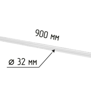 Поручень к раковине настенный стационарный прямой, 900 мм, белый