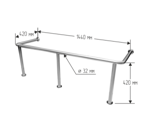 Защитное ограждение из нержавеющей стали слива двух раковин