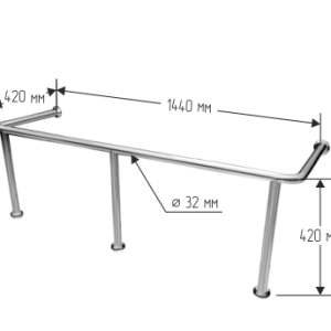 Защитное ограждение из нержавеющей стали слива двух раковин