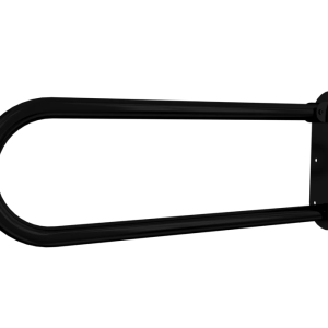 Поручень для туалета настенный откидной без бумагодержателя 800х200 (Черный)